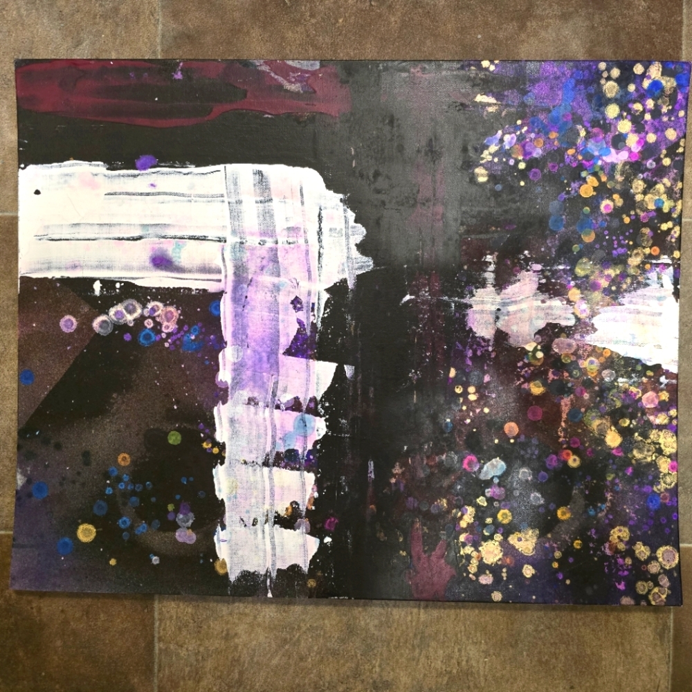 HANDCRAFTED Abstract Painting HANDPAINTED Wall Art Decor HANDMADE Artwork - Picture 4 of 14